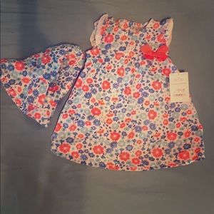 Consigning TUES 4/20‼️Blue & Coral Dress & Hat